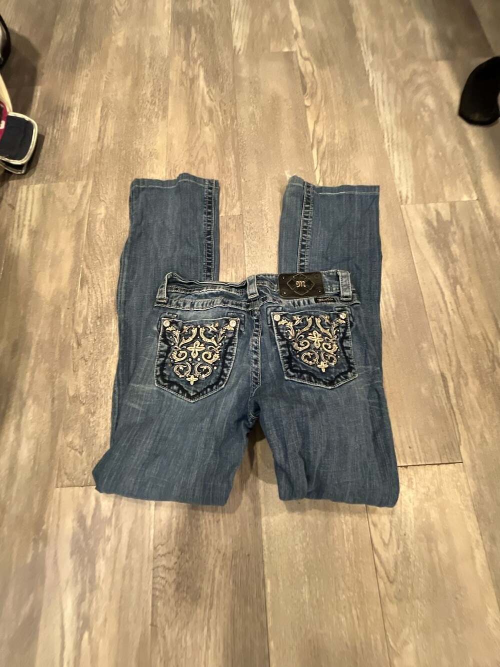 Miss Me JP5395B Bootcut Jeans Size 28 Embellished Pocket Denim